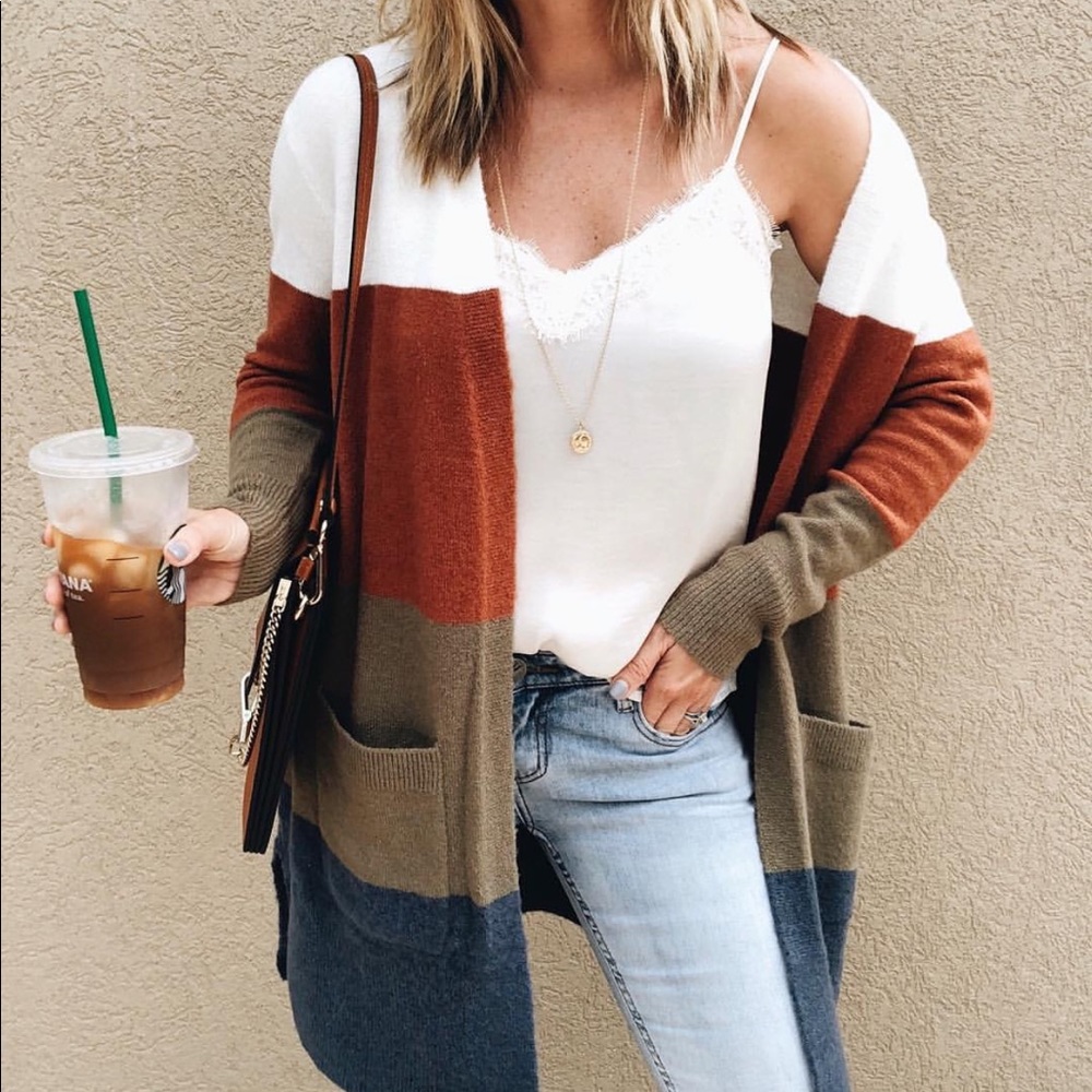 NWT Madewell Kent Colorblock Stripe Cardigan S